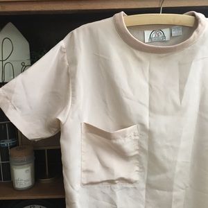 Blush Pink Satin Tee | S/M